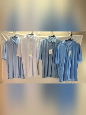 Lot of 4 Collars & Co Men's Size XL Polo Dress Shirts New with Tags & NWOT
